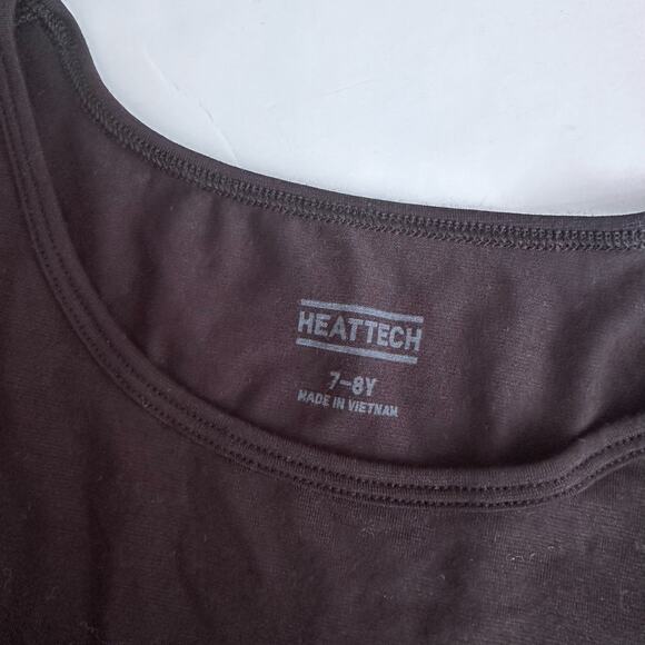 Girls Heattech Black Long Sleeve Top Size 7-8 base layer - Picture 2 of 3